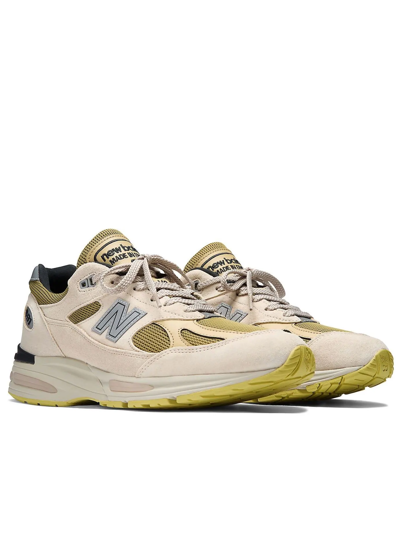 Кроссовки New Balance Made in UK 991v2 Neo Synthesis 'Silver Birch Amber Green' — изображение 4 из 5, серебристый/зеленый
