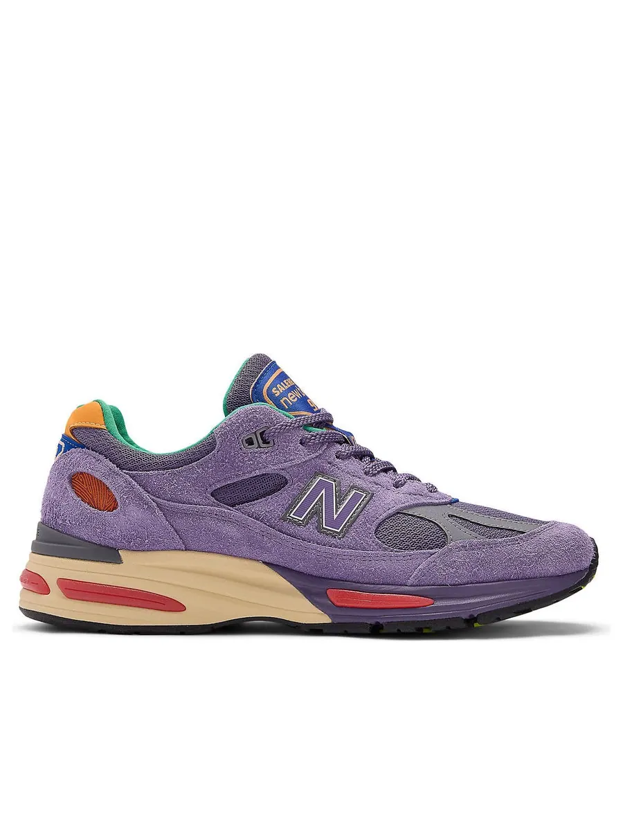 Кроссовки New Balance x Salehe Bembury 991v2 Made in UK 'Purple' — изображение 2 из 6, фиолетовый
