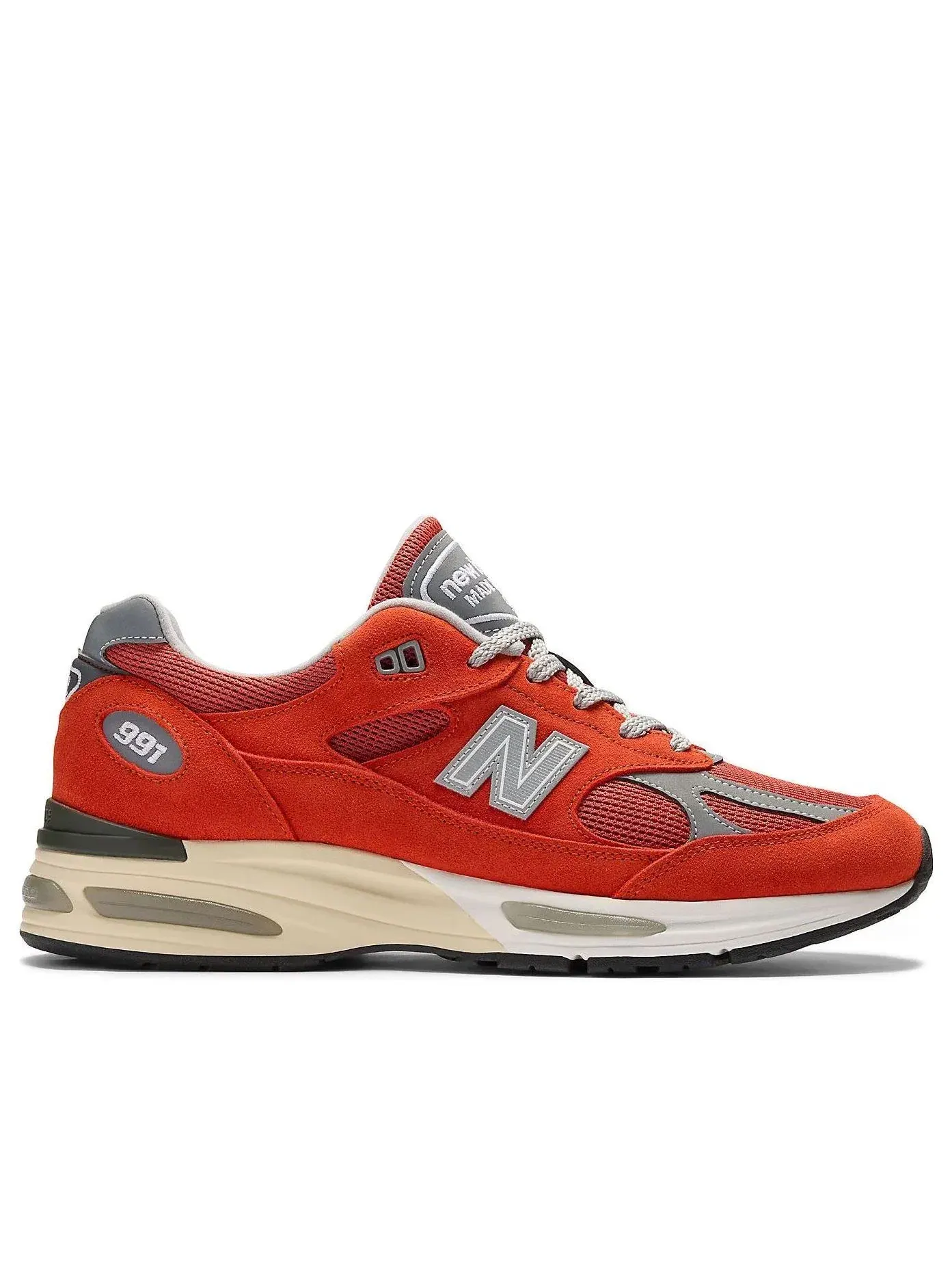 Мужские кроссовки с шнуровкой New Balance 991v2 Grenadine — изображение 2 из 6, оранжевый