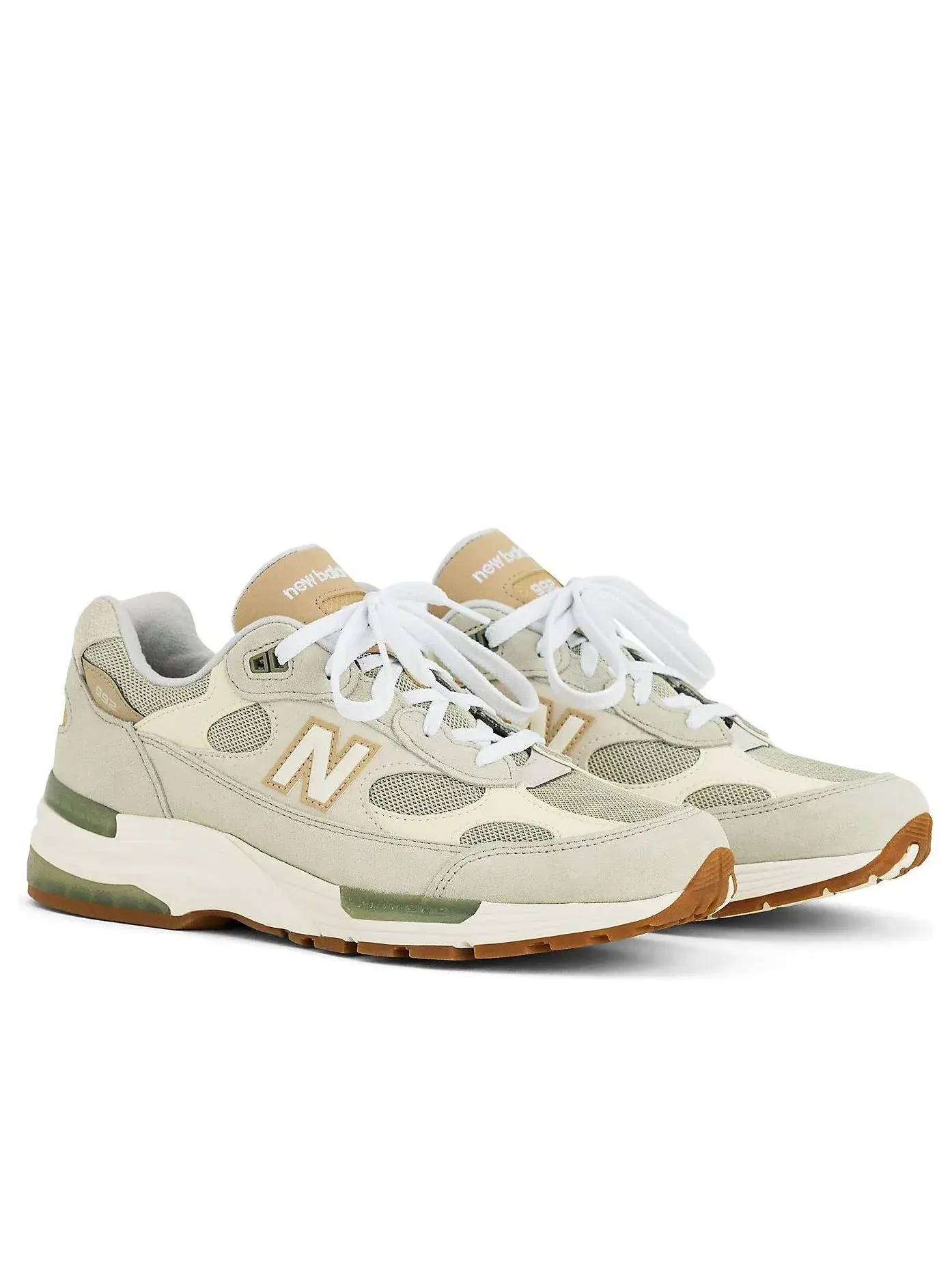 Кроссовки New Balance 992 Made in USA 'Olivine Green Tan' U992720 — изображение 2 из 5, зеленый