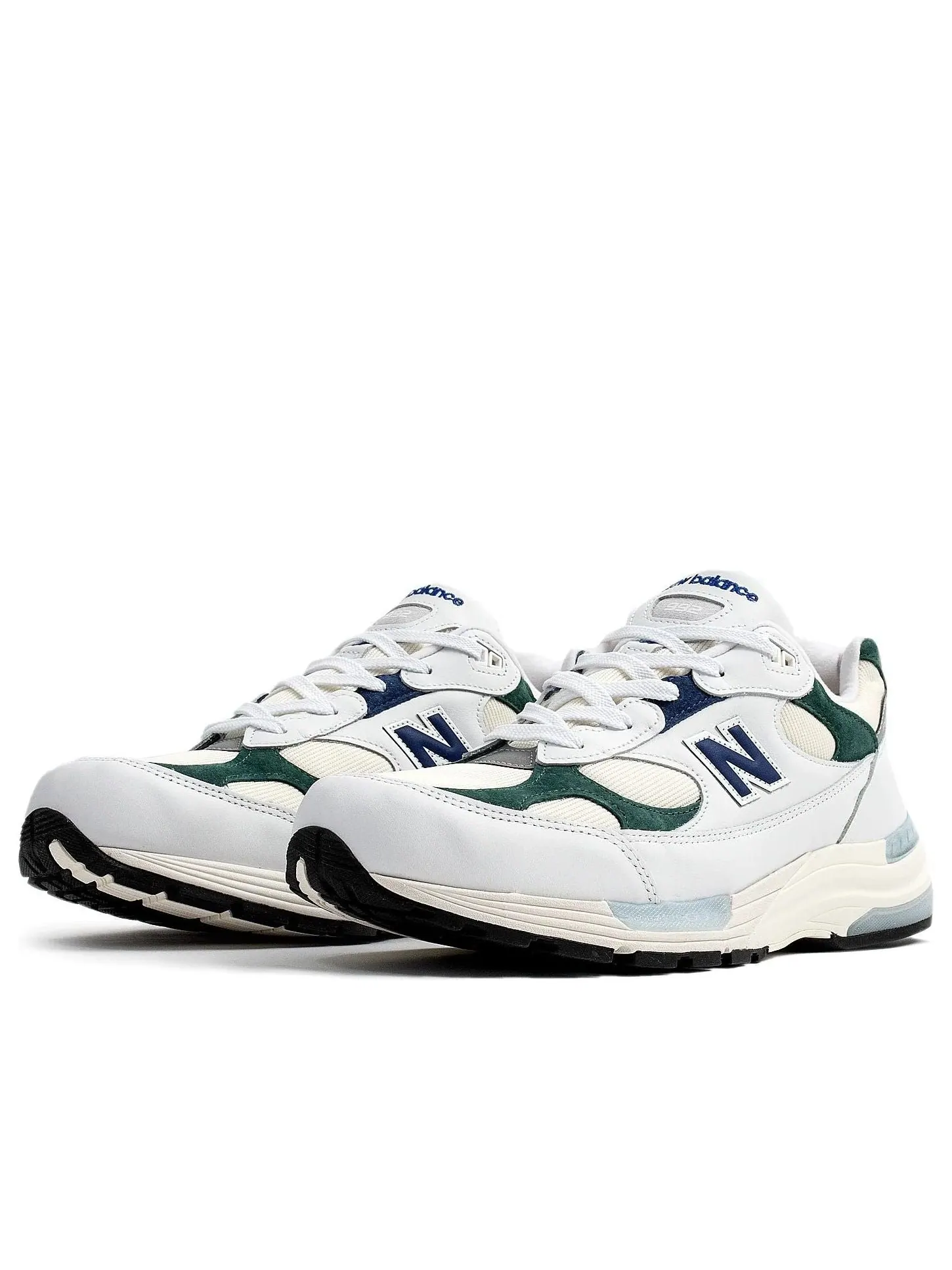 Кроссовки New Balance 992 Made in USA 'Marsh Green' — изображение 2 из 3, белый/зеленый