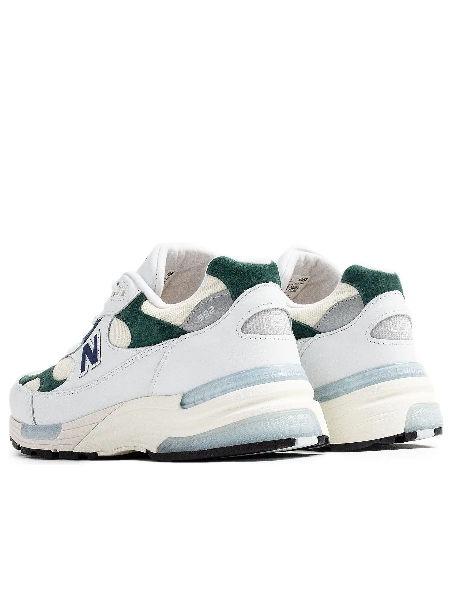 Кроссовки New Balance 992 Made in USA 'Marsh Green' — изображение 3 из 3, белый/зеленый