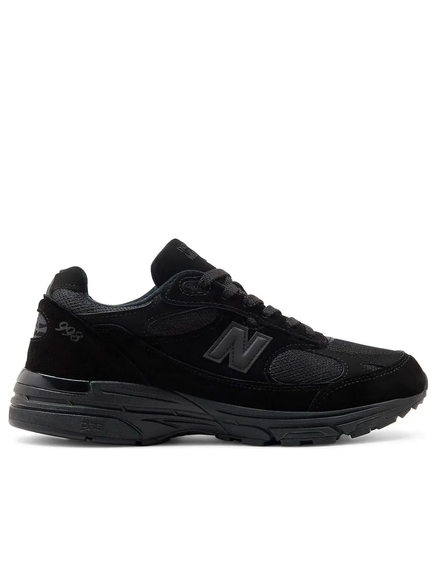 Мужские кроссовки с закрытой шнуровкой New Balance 993 Triple Black — изображение 3 из 5, черный