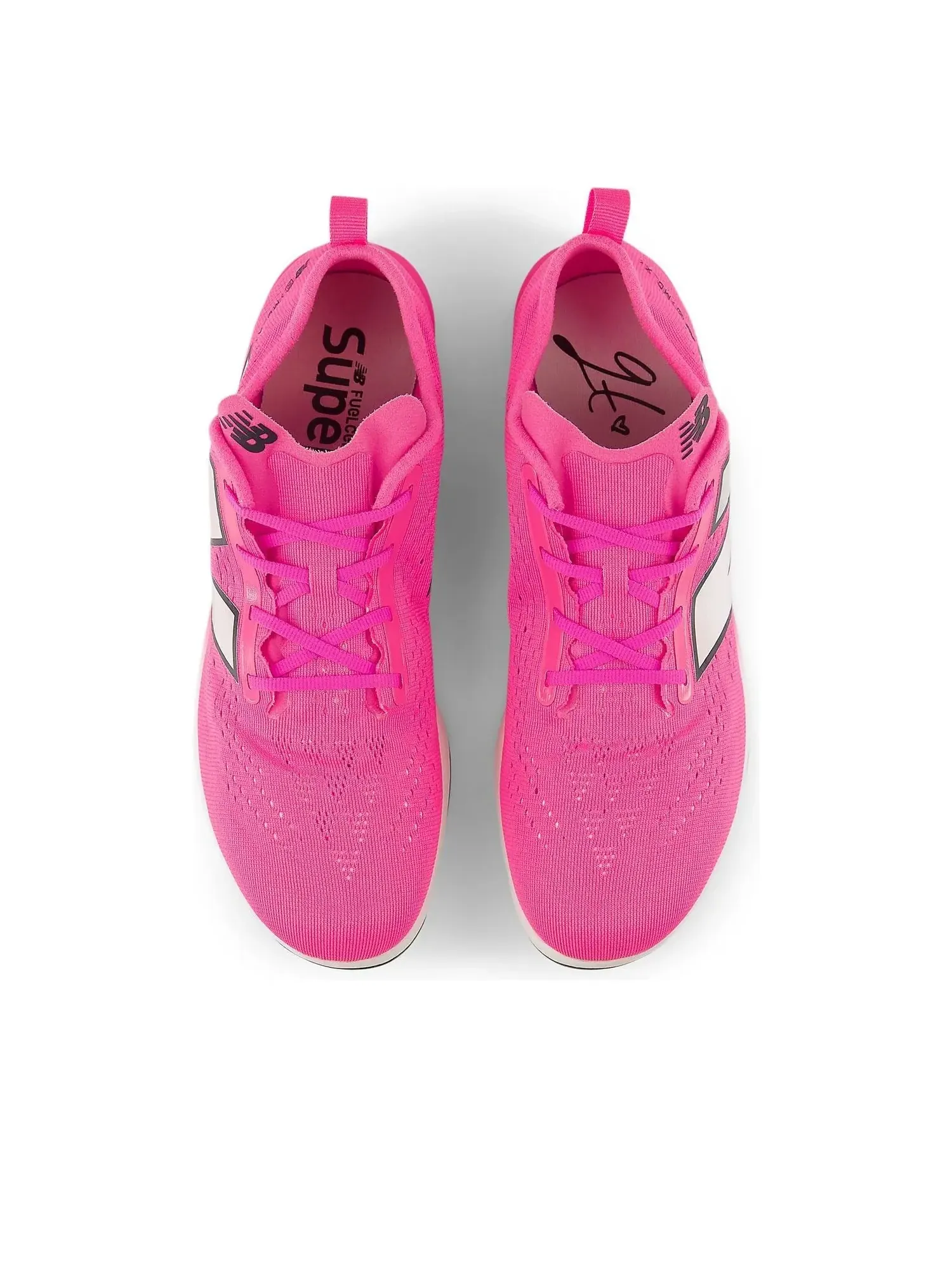 Кроссовки New Balance x Gabby Thomas FuelCell SuperComp MD-X v3 'Pink Heat White' — изображение 3 из 6, розовый