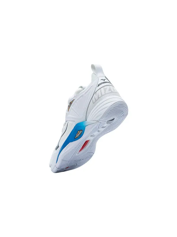 Кроссовки wave momentum 2 'white blue' Mizuno — изображение 3 из 4, белый/синий