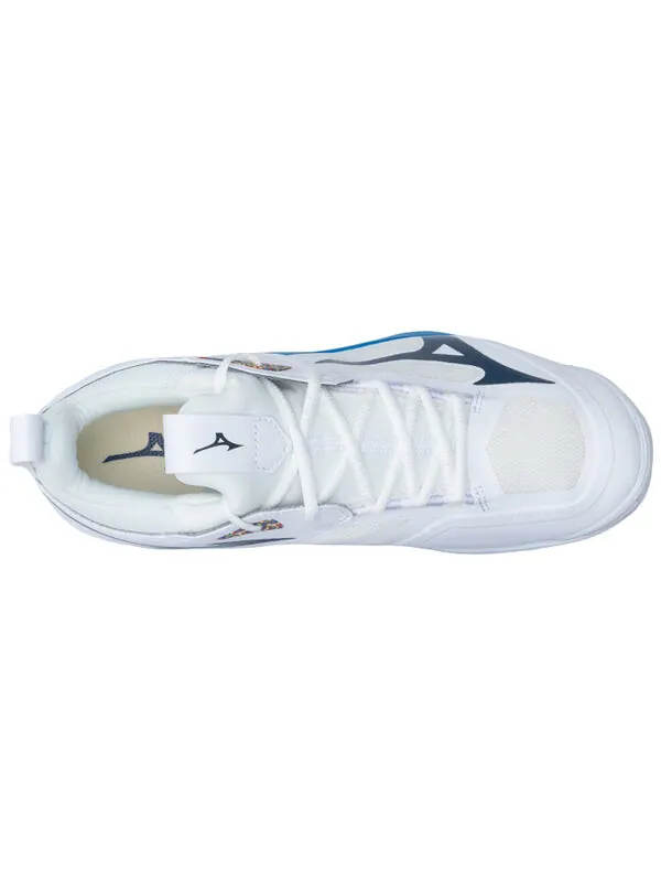 Кроссовки wave momentum 2 'white blue' Mizuno — изображение 4 из 4, белый/синий