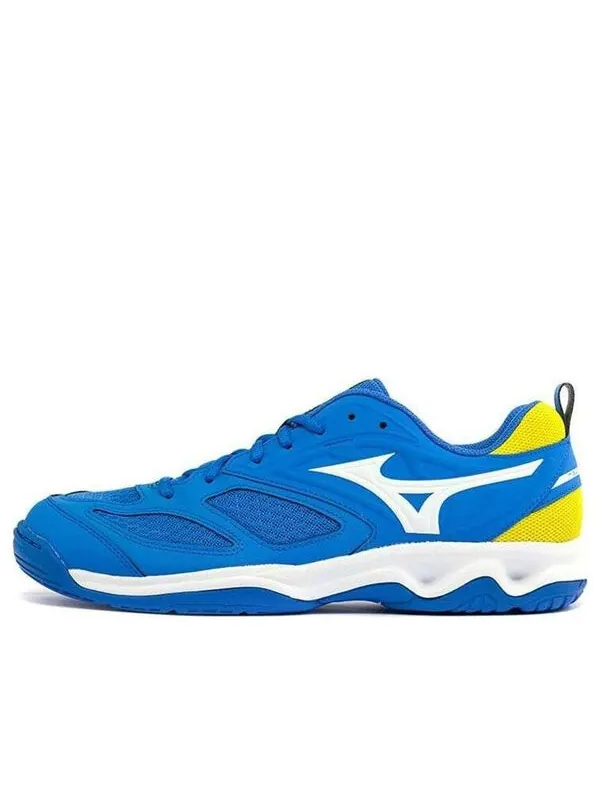 Кроссовки dynablitz lightweight breathable volleyball shoes blue yellow Mizuno — изображение 1 из 4, синий/желтый