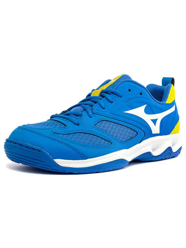 Кроссовки dynablitz lightweight breathable volleyball shoes blue yellow Mizuno — изображение 2 из 4, синий/желтый