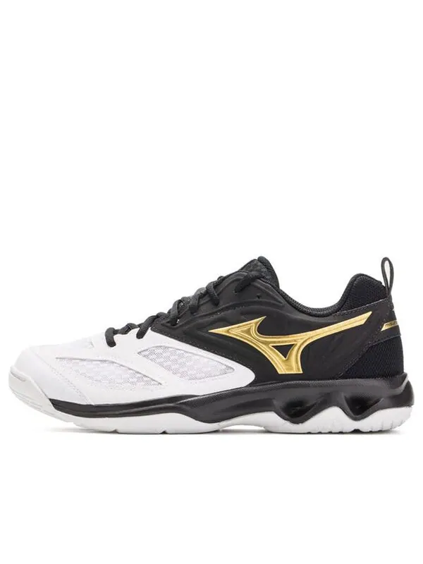 Кроссовки dynablite 'white black gold' Mizuno — изображение 1 из 4, белый/черный/золотистый