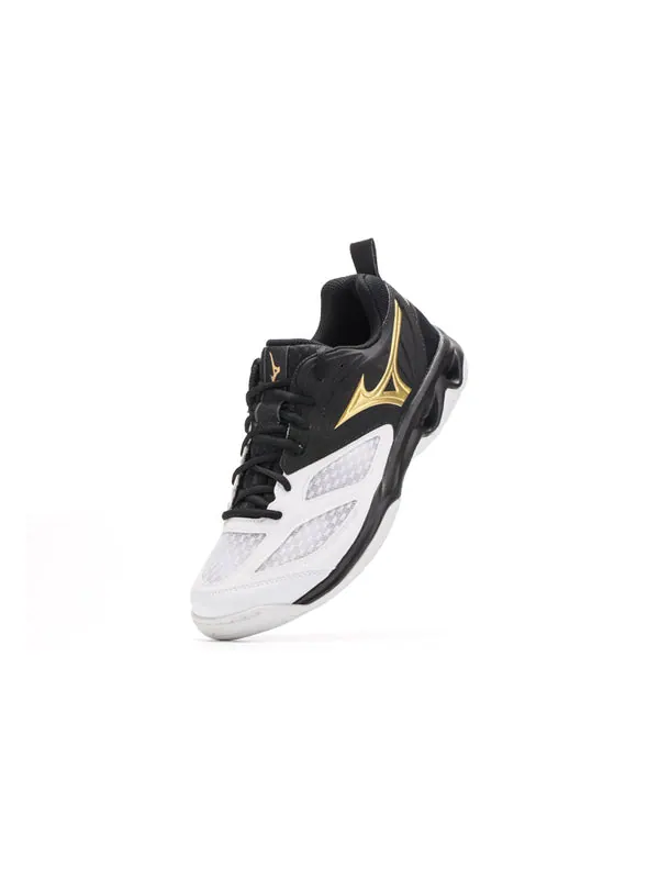 Кроссовки dynablite 'white black gold' Mizuno — изображение 2 из 4, белый/черный/золотистый