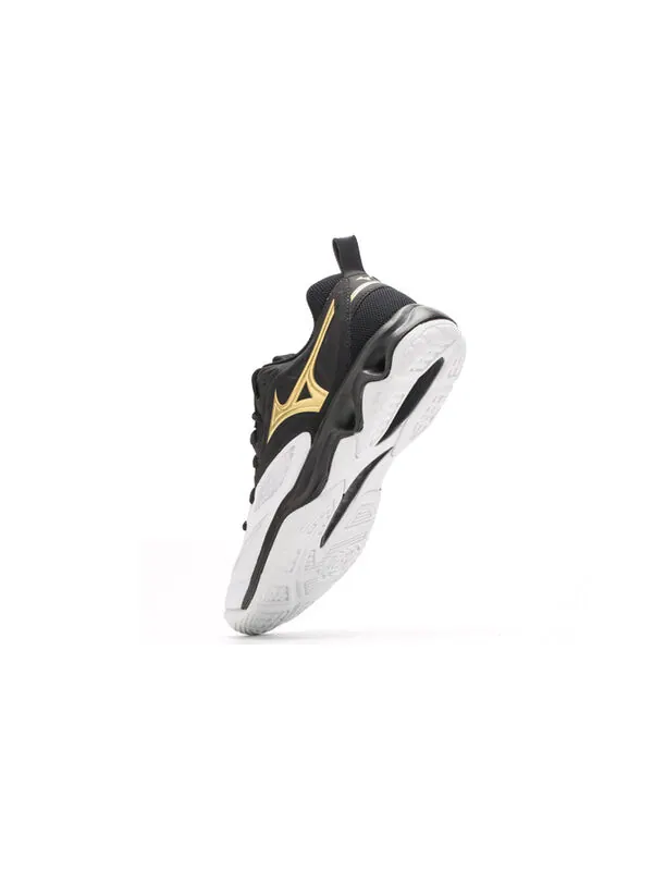 Кроссовки dynablite 'white black gold' Mizuno — изображение 3 из 4, белый/черный/золотистый