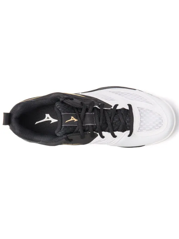 Кроссовки dynablite 'white black gold' Mizuno — изображение 4 из 4, белый/черный/золотистый