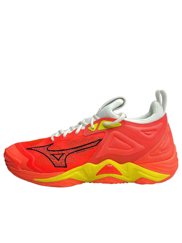 Кроссовки wave momentum 3 'neon orange' Mizuno — изображение 1 из 4, оранжевый/желтый/белый