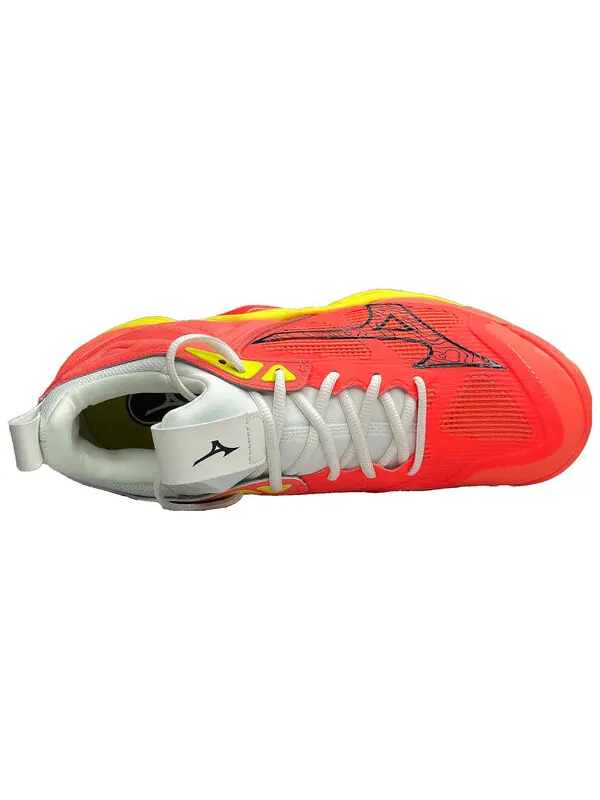 Кроссовки wave momentum 3 'neon orange' Mizuno — изображение 3 из 4, оранжевый/желтый/белый