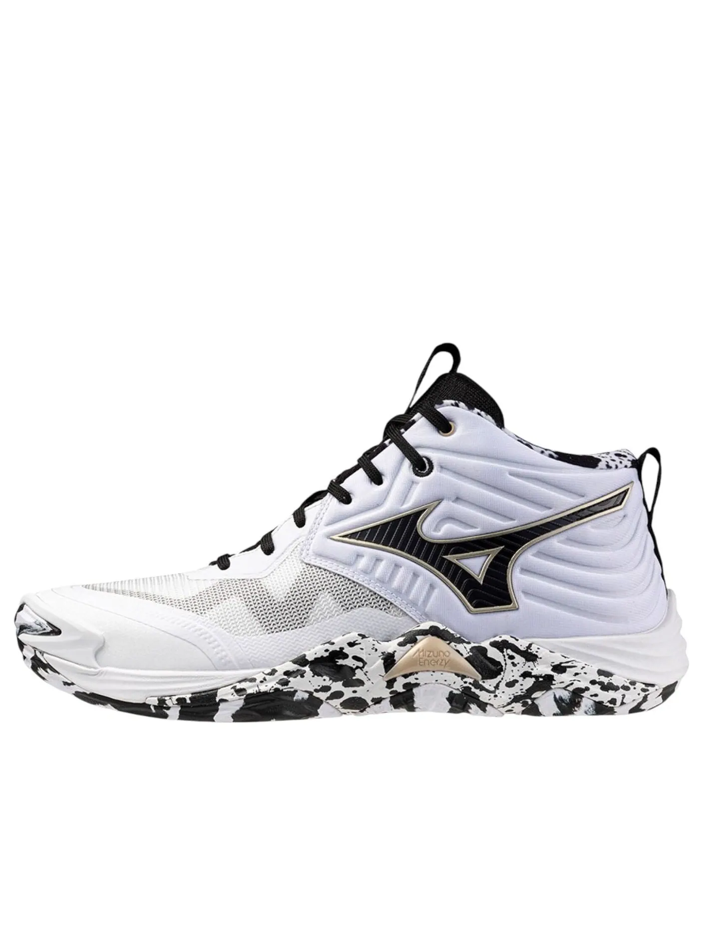 Mizuno Wave Momentum Elite Mid 'White Black' — изображение 1 из 5, белый/черный