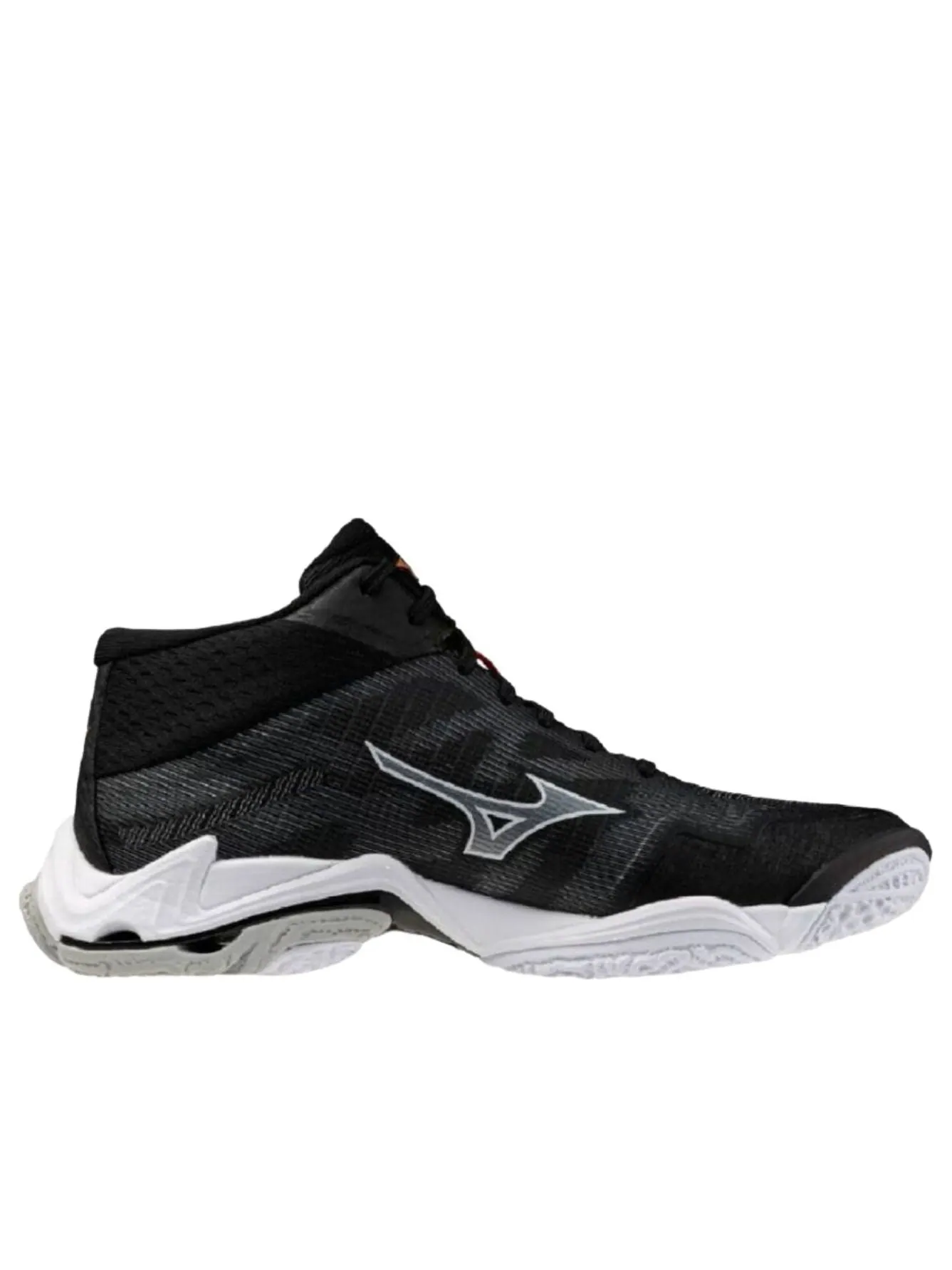 Mizuno Wave Lightning Elite Mid 'Black White' — изображение 5 из 5, черный/белый