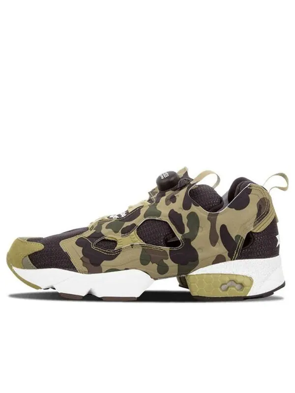 Кроссовки a bathing ape x mita x instapump fury og 'black earth' Reebok — изображение 1 из 4, черный/зеленый/белый