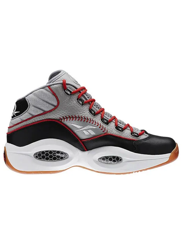 Кроссовки question mid 'practice' Reebok — изображение 2 из 3, серый