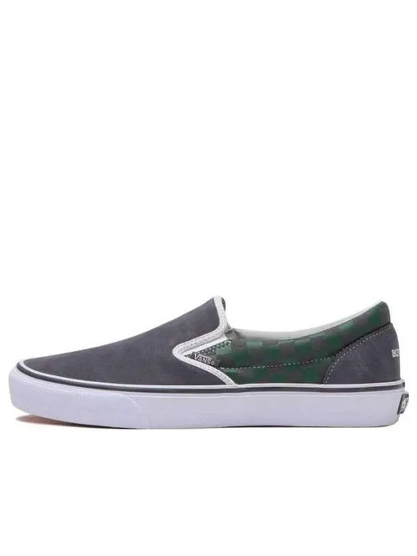 Кроссовки botanize x slip-on collection 'green' Vans — изображение 1 из 1, зеленый/серый