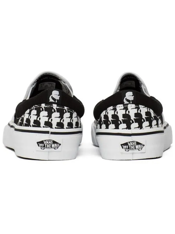 Кроссовки classic slip-on karl lagerfeld black white Vans — изображение 3 из 4, черный/белый