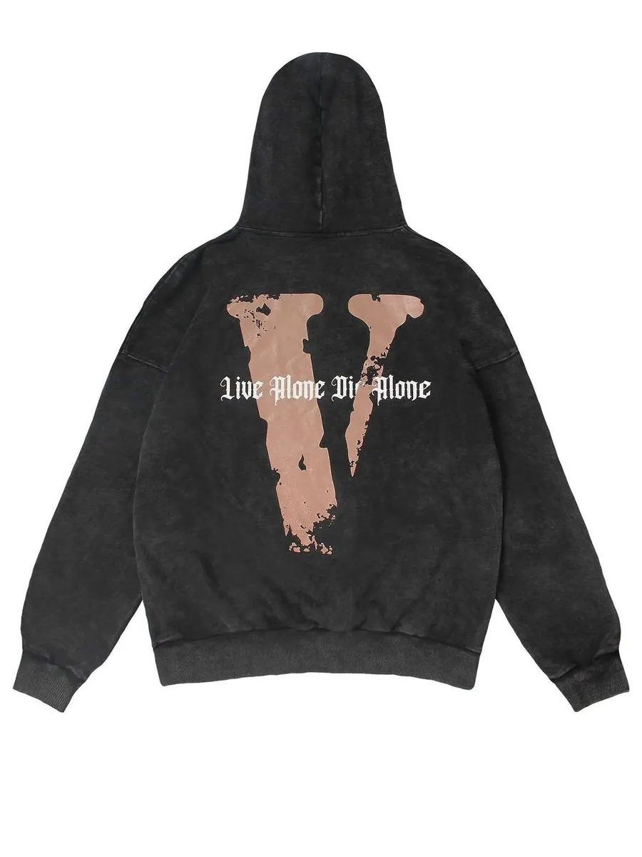 Кроссовки VLONE Live Alone Die Alone Hoodie 'Black Brown' — изображение 1 из 7, черный