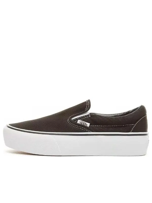 Кроссовки classic slip-on platform 'black' Vans — изображение 1 из 4, черный