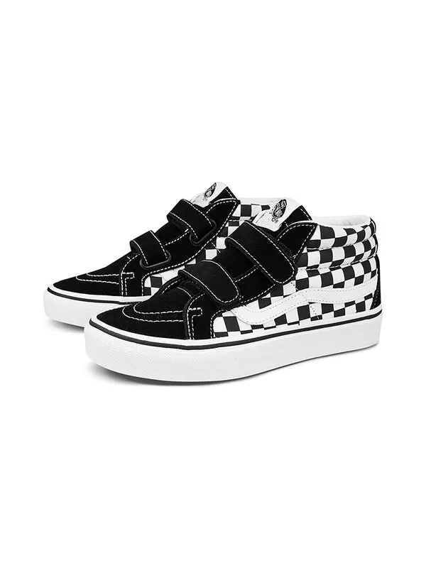 Кроссовки sk8-mid reissue v 'checkerboard - black white' Vans — изображение 2 из 4, черный