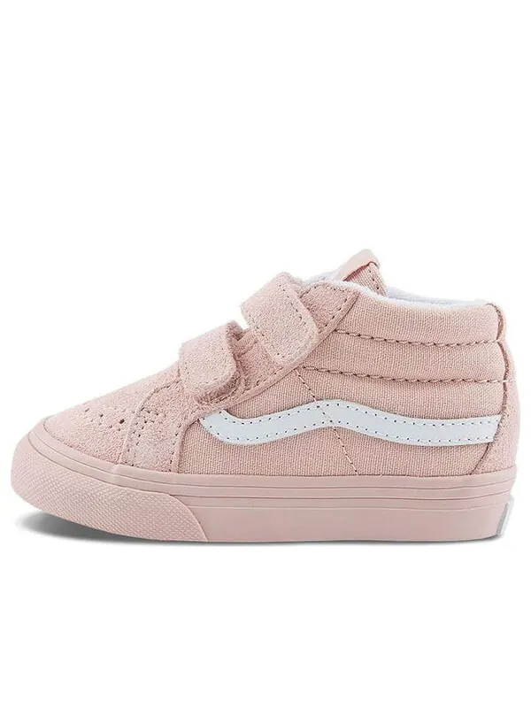 Кроссовки sk8-mid reissue pastel mono shoes 'rose pink' Vans — изображение 1 из 4, розовый розовый/белый