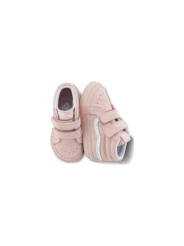 Кроссовки sk8-mid reissue pastel mono shoes 'rose pink' Vans — изображение 4 из 4, розовый розовый/белый
