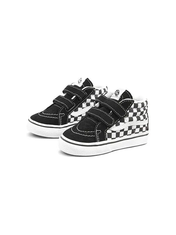 Кроссовки sk8-mid reissue v 'checkerboard - black white' Vans — изображение 2 из 4, черный