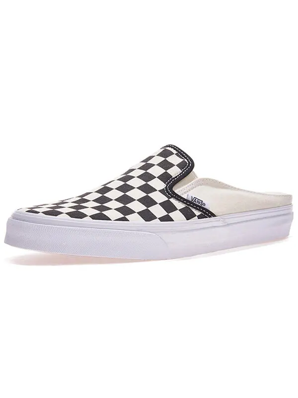 Кроссовки classic slip-on mule 'checkerboard - black' Vans — изображение 2 из 4, черный