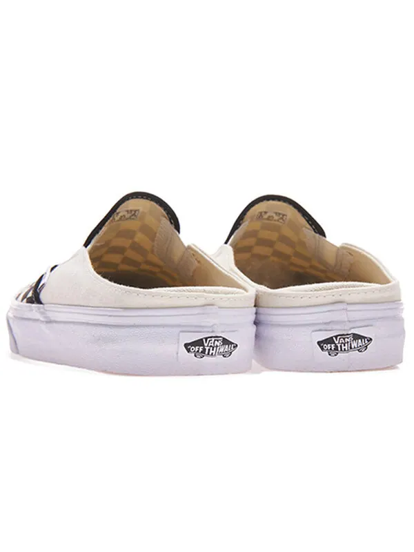 Кроссовки classic slip-on mule 'checkerboard - black' Vans — изображение 3 из 4, черный