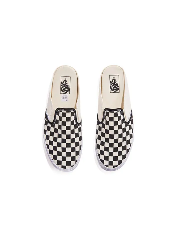 Кроссовки classic slip-on mule 'checkerboard - black' Vans — изображение 4 из 4, черный