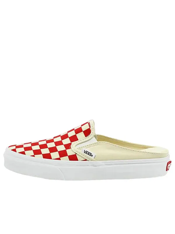 Кроссовки classic slip-on mule checkerboard 'red white' vn0004kttlf Vans — изображение 1 из 1, красный/белый