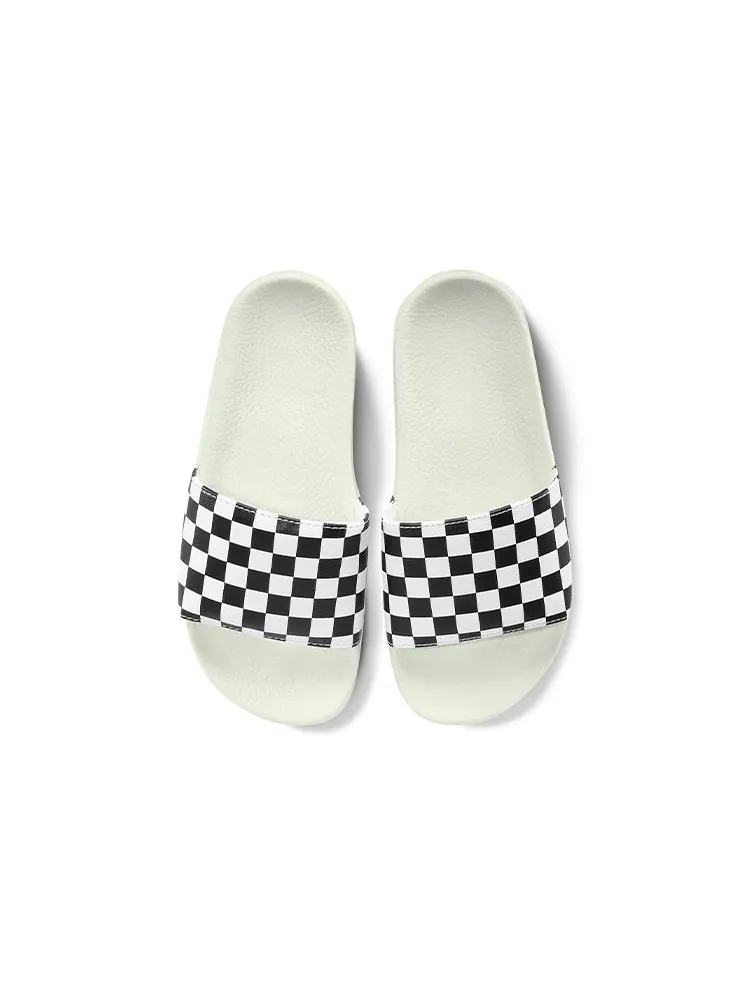 Шлепанцы (WMNS) Vans Slide-On 'Checkerboard - White Black' — изображение 4 из 5, белый