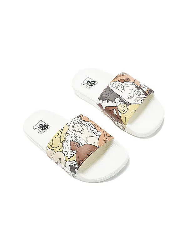 Тапочки coppafeel x slide-on slippers white Vans — изображение 3 из 4, белый