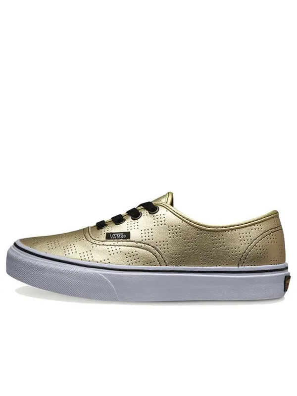 Кроссовки authentic 'gold checker' Vans — изображение 1 из 4, золотистый/белый