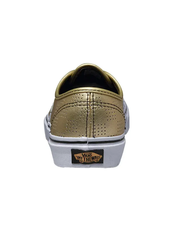 Кроссовки authentic 'gold checker' Vans — изображение 4 из 4, золотистый/белый