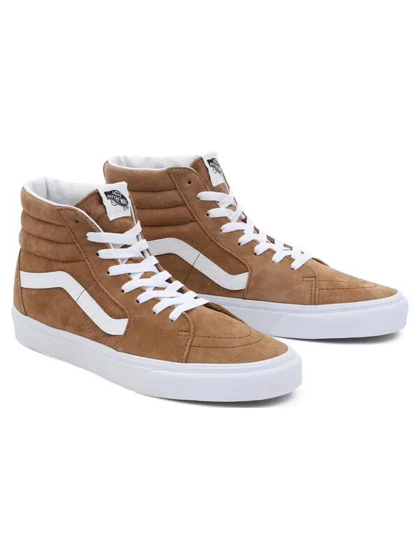 Кроссовки sk8-hi zamszowe pig suede 'brown' Vans — изображение 3 из 4, коричневый/белый