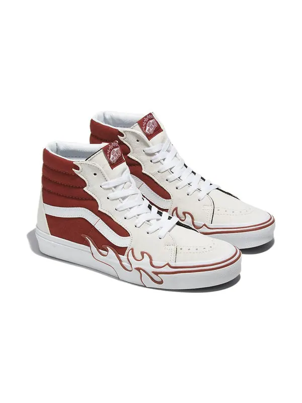 Кроссовки sk8-hi 'flame white tawny port' Vans — изображение 2 из 4, белый