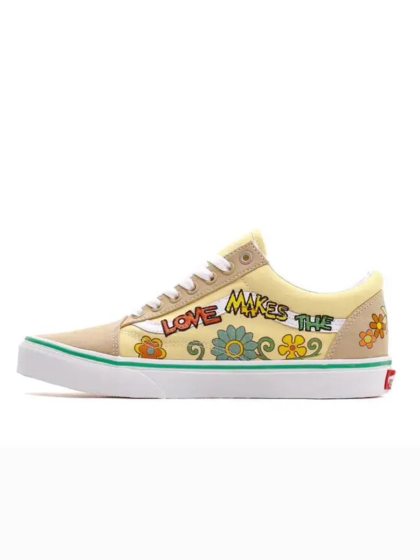 Кроссовки old skool sesame street natural 'yellow beige' Vans — изображение 2 из 4, желтый/бежевый
