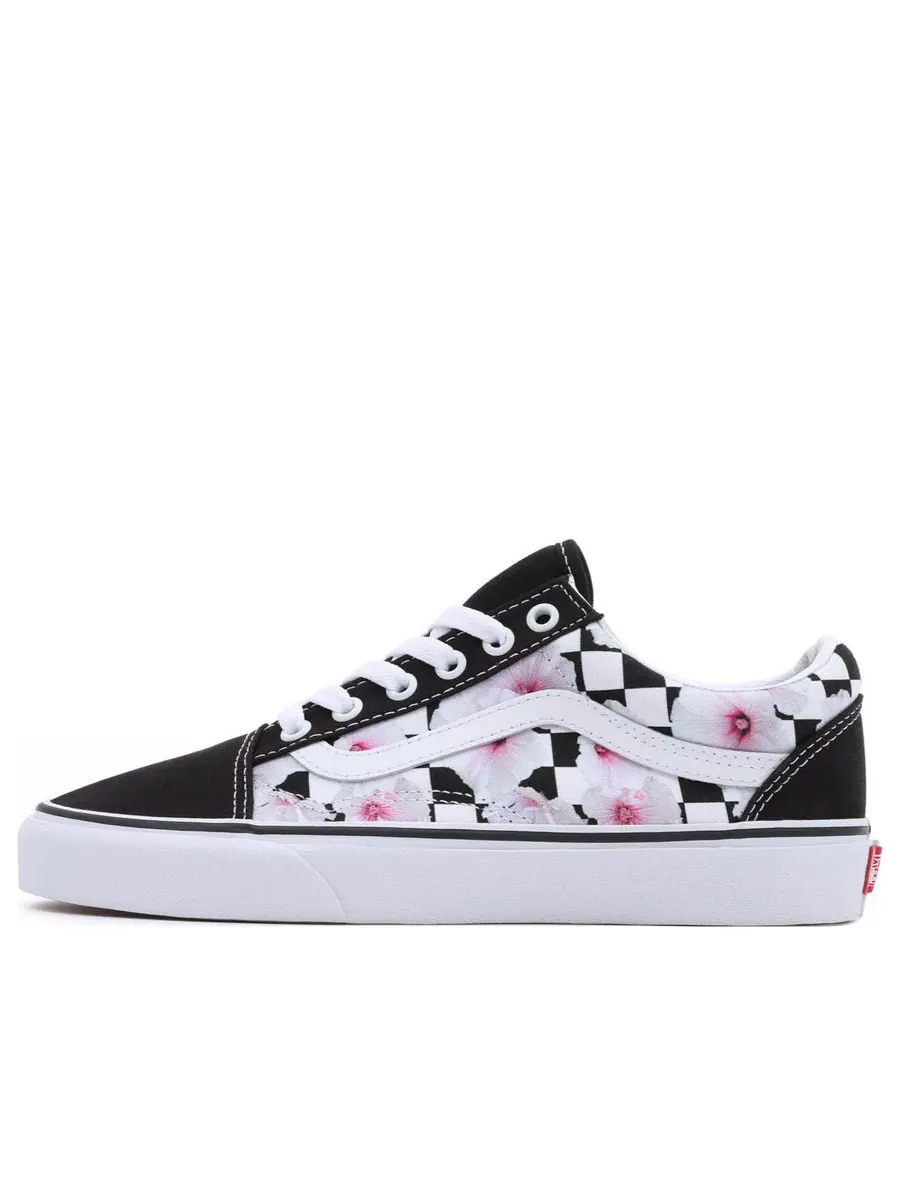 Кроссовки Vans Hibiscus Check Old Skool 'Black' — изображение 1 из 4, черный