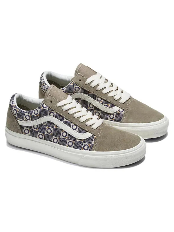 Кроссовки old skool geo trek 'olive white' Vans — изображение 2 из 4, оливковый/белый