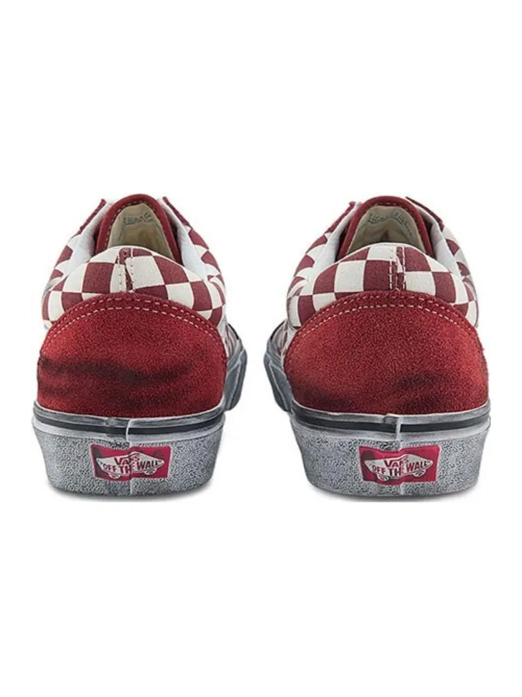 Кроссовки Vans Old Skool Stressed 'Check Red White' — изображение 4 из 4, красный