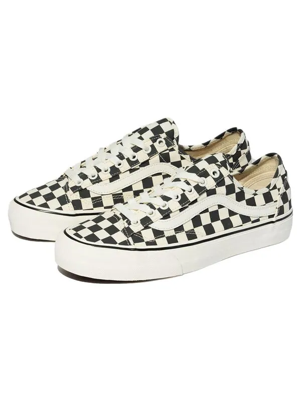 Кроссовки style 36 decon vr3 sf 'black white checkered' Vans — изображение 2 из 3, черный/белый