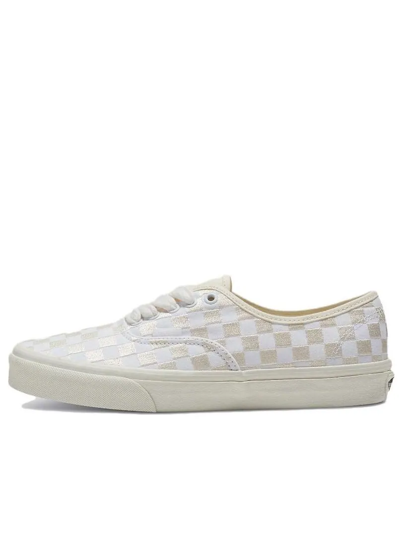 Кроссовки Vans Authentic 'Embroidered Checkerboard White' — изображение 1 из 5, белый