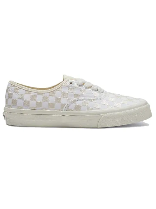 Кроссовки Vans Authentic 'Embroidered Checkerboard White' — изображение 2 из 5, белый