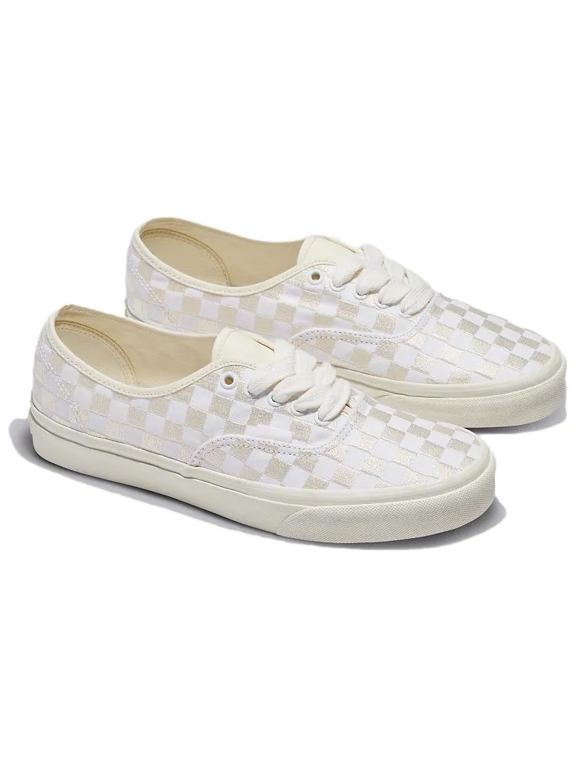 Кроссовки Vans Authentic 'Embroidered Checkerboard White' — изображение 3 из 5, белый