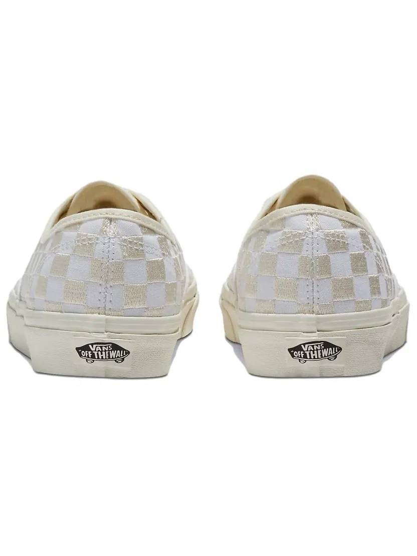 Кроссовки Vans Authentic 'Embroidered Checkerboard White' — изображение 4 из 5, белый