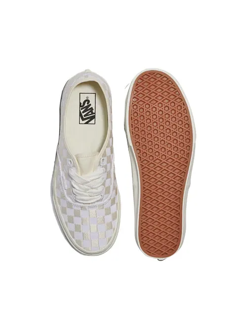 Кроссовки Vans Authentic 'Embroidered Checkerboard White' — изображение 5 из 5, белый